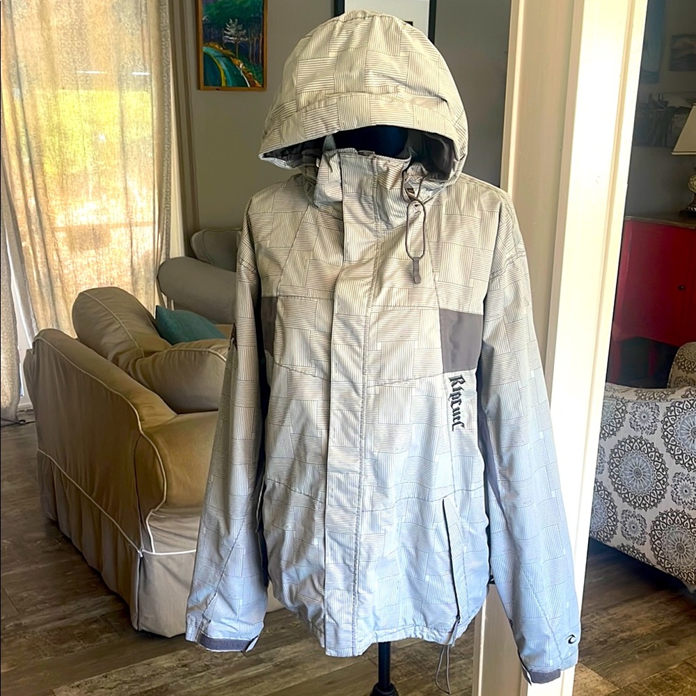 Rip Curl Gray Hooded Ski Jacket